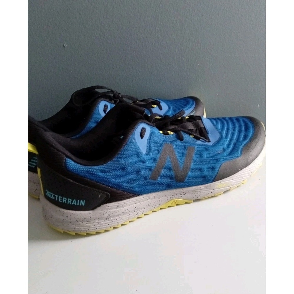 New Balance All Terrain Running Shoes Trail Runners Toe Protect Blue View 3